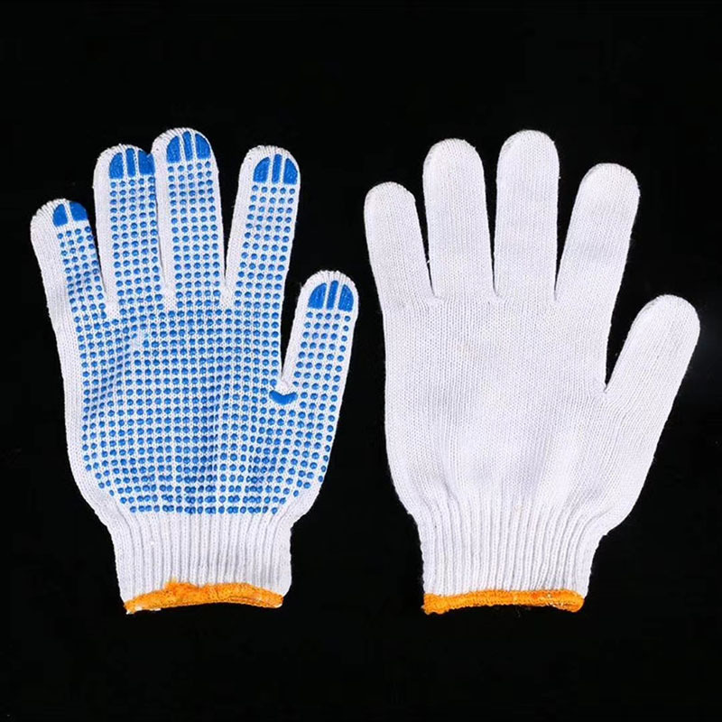 销售点塑手套批发600克漂白点珠防滑耐磨劳保防护点胶工厂多用途