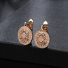 South Korean goods, accessory, retro fashionable earrings, zirconium, simple and elegant design