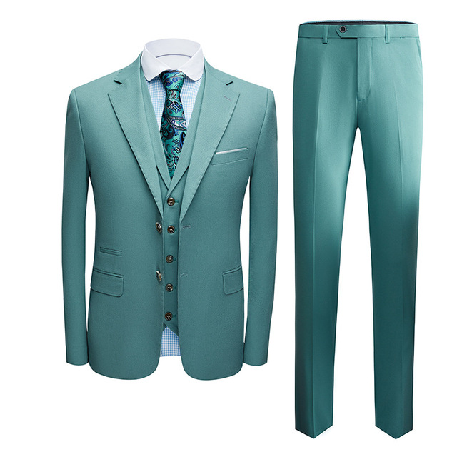 Men’s suit light green casual suit