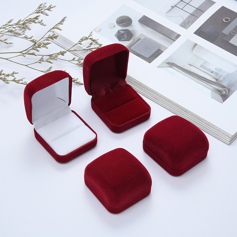 Fashion Solid Color Flannel Earrings Packing Jewelry Box Wholesale display picture 4