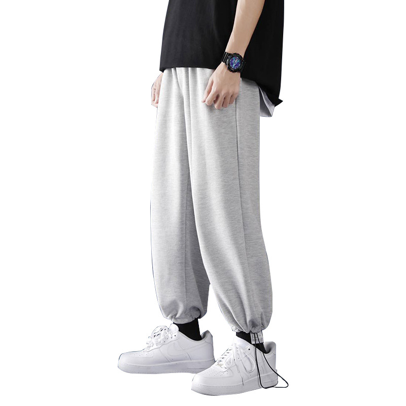 Trousers for elementary school students, loose straight fit, drawstring