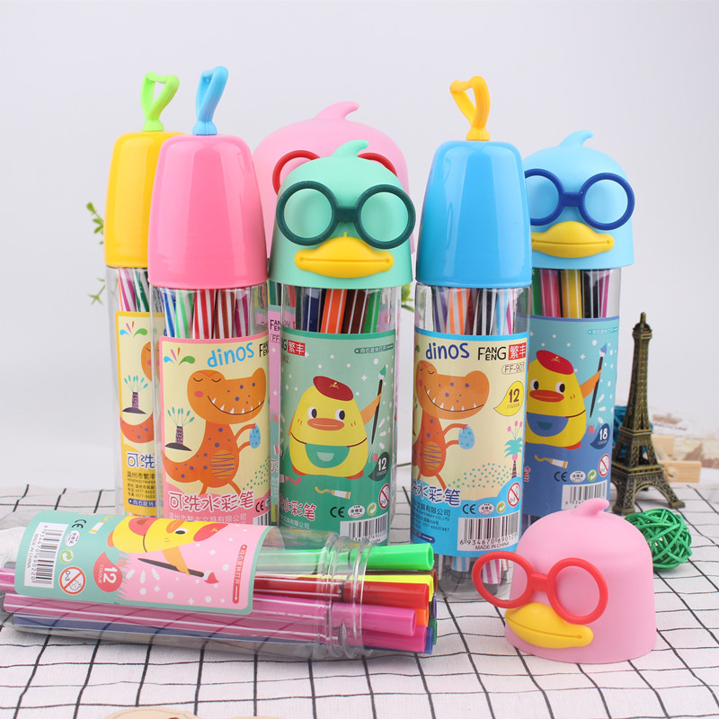 Creative Cute Modeling Children Washable Color Pen Set Wholesale display picture 1