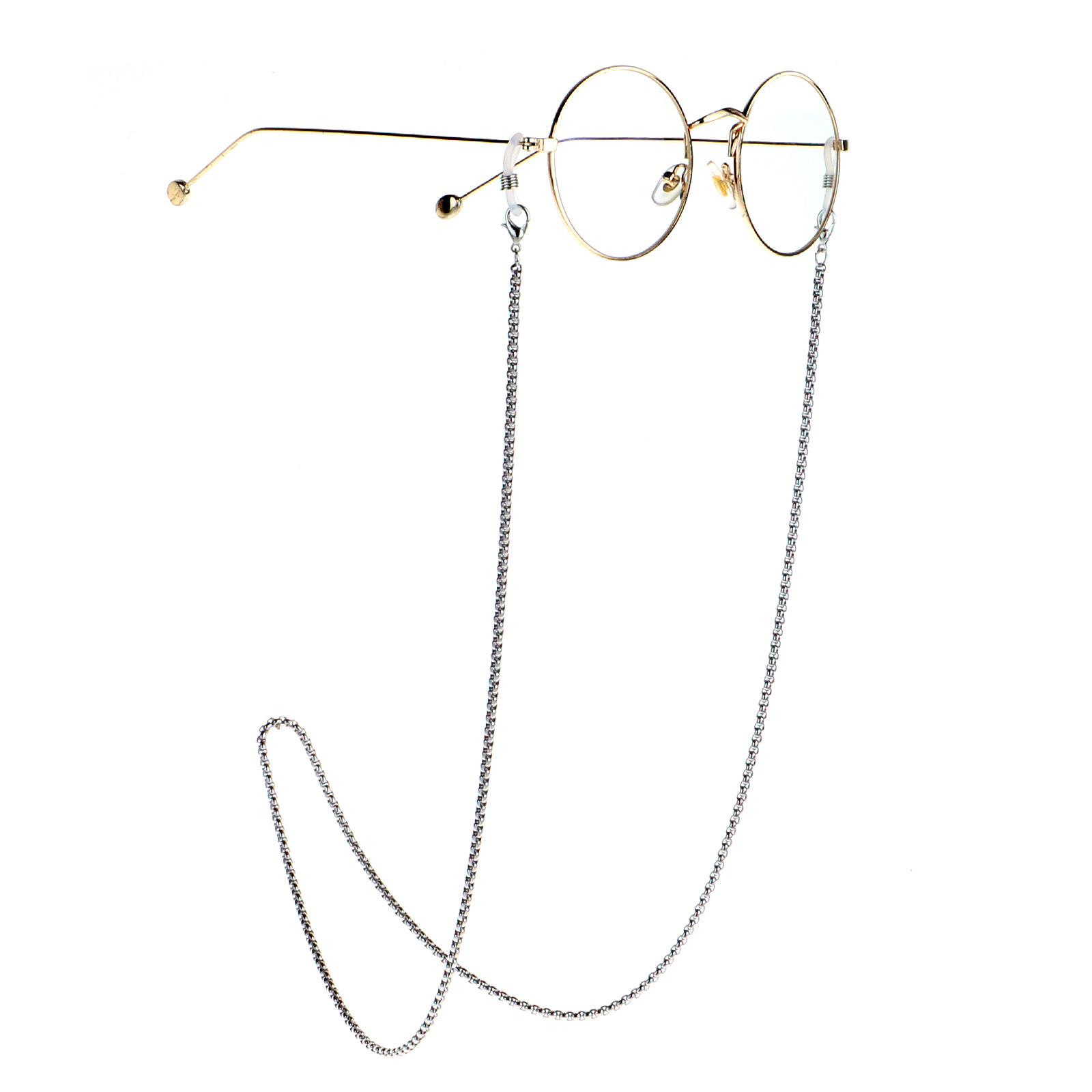 Box Chain Steel Color Stainless Steel Chain Sun Eyeglasses Chain Sub Non-fading Color Retaining Non-slip Lanyard Eyeglasses Chain display picture 5