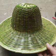 產地廠家直銷竹編帽子 安全帽 透氣防曬建築工地夏季大沿竹編帽