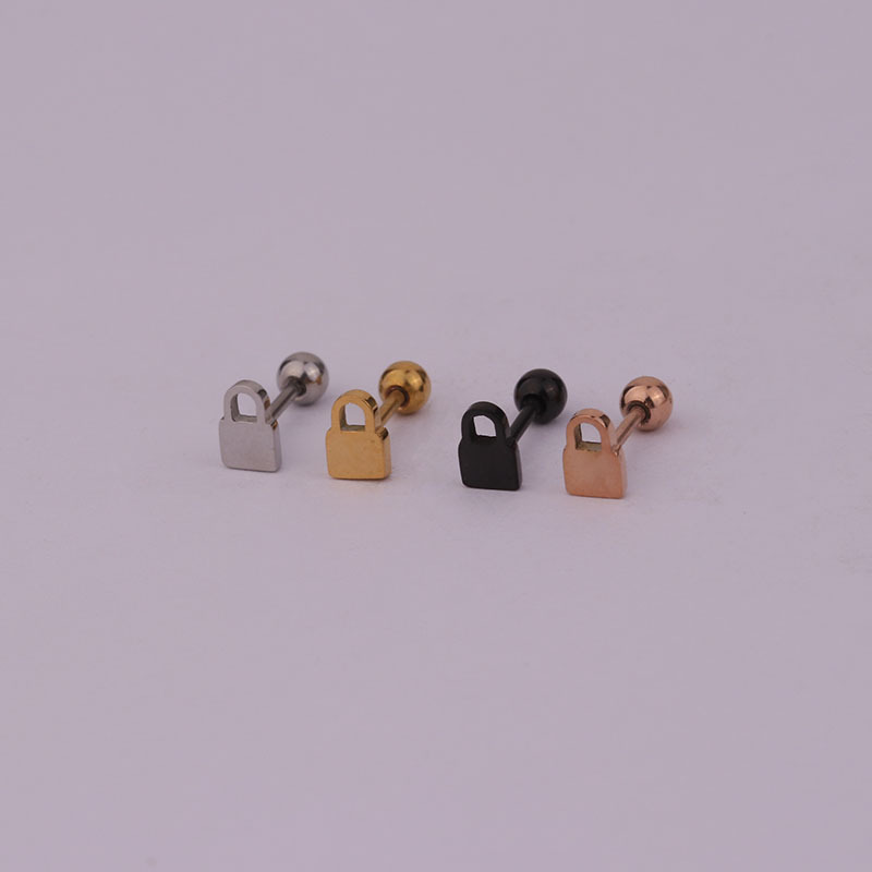 Lady Geometric Plating Stainless Steel Ear Studs display picture 11