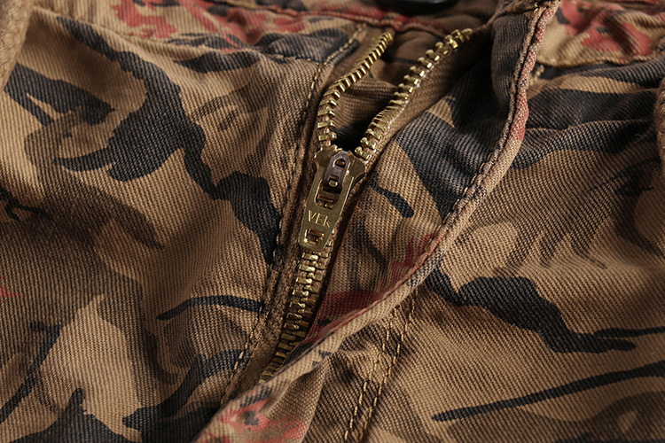 Retro trend washing camouflage youth five-point pants Europe and the United States foreign trade original single men's workwear shorts casual pants 21