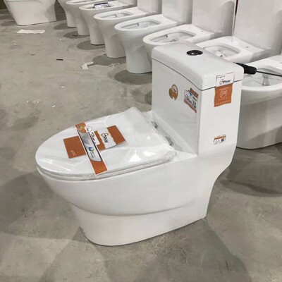连体式白色超漩式超漩虹吸式防臭OEM贴牌抽水马桶
