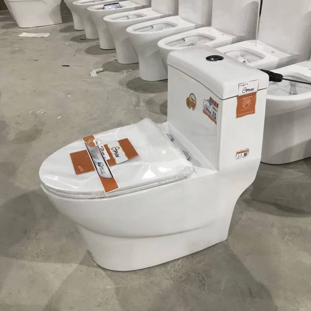 连体式白色超漩式超漩虹吸式防臭OEM贴牌抽水马桶