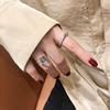 Fashionable ring, retro belt, buckle, simple and elegant design, Japanese and Korean, on index finger