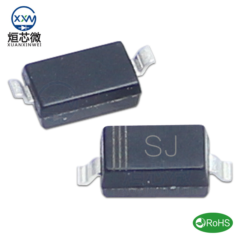 工厂直营 B5817W SOD-123 丝印SJ 1A/20V 1N5817W 1206肖特基管