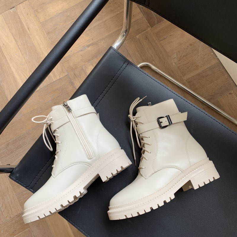 Otoño coreano nueva marea locomotora botas cortas moda mujer botas Martin  de tacón grueso NHHU255756