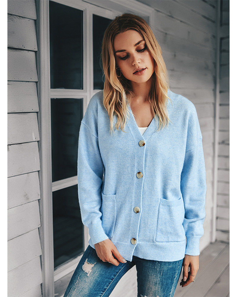women's autumn and winter stand alone knit sweater jacket WHOLESALE NSKA221