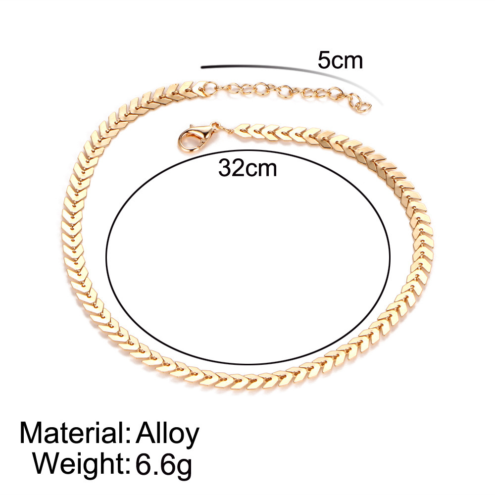 Nouvelle Chaîne De Cou De Flèche Créative Rétro Collier En Alliage Métallique Simple Gros Nihaojewelry display picture 1