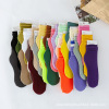 Velvet swan, Japanese summer thin knee socks, mid-length, Korean style