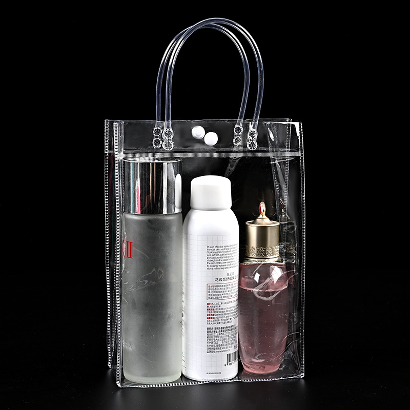 简约PVC透明塑料袋子PVC手提袋服装袋礼品包装袋加厚防水制定logo-阿里巴巴