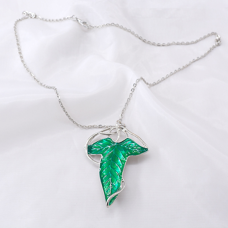 New Fashion Lord Of The Rings Elf Leaf Necklace Brooch Dual-use Western Decorative Pendant Pendant display picture 4