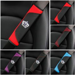 Carbon Fiber Leather Car Seat Belt Shoulder Cover Protection Case for Men and Women Cross-border Trade AliExpress Amazon