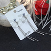 Earrings, fashionable hypoallergenic crystal with tassels, flowered