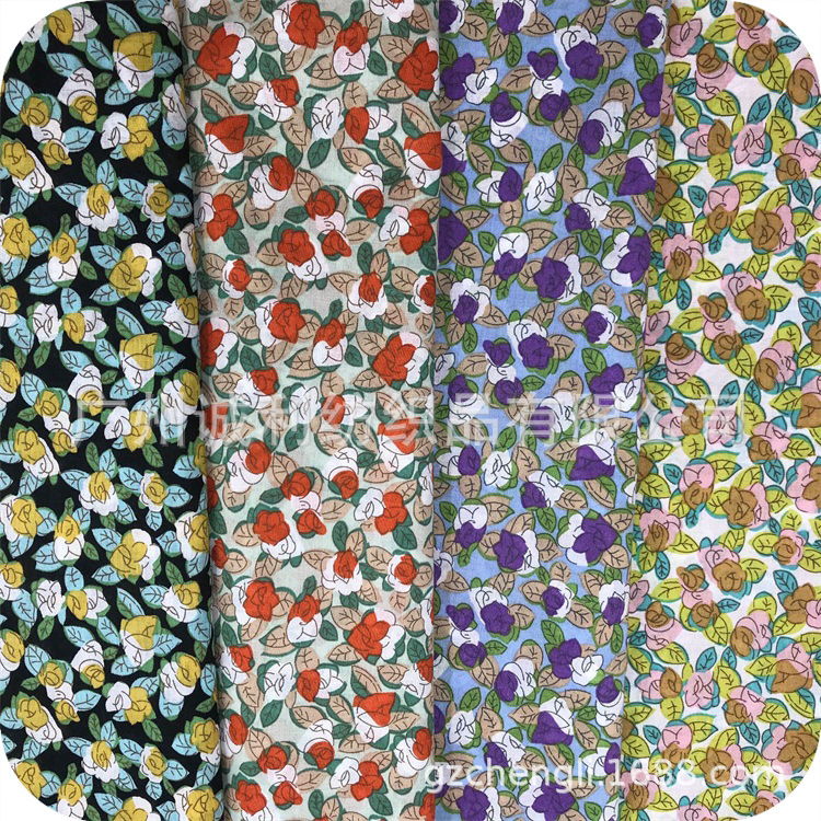 小碎花裙子 经典童装夏装上衣印花面料  9088全棉活性印花布 现货