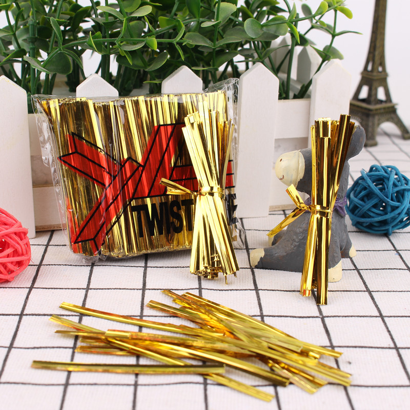 Fashion Golden Binding Cable Wedding Candy Tea Bag Packaging Tie Wire Stationery Wholesale display picture 10