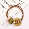 Creative m bean candy color tie the ponytail rubber band hair rope and hair ring head rope skia hair jewelry