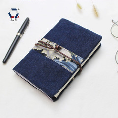 【Qian Li】Patchwork Lucky Dragon Handmade Fabric Book Cover Notebook, Fabric Book Skin for Planner, Adjustable A5/A6 Book Jacket