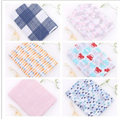 跨境專供120*120全棉穆斯林襁褓巾嬰兒毯包被新生兒包巾