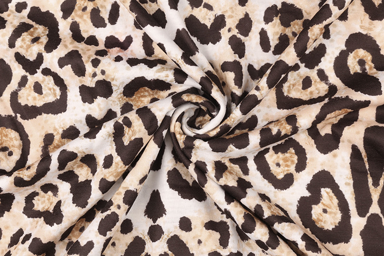 women's leopard print long-sleeved round neck top T-shirt NSKX5817