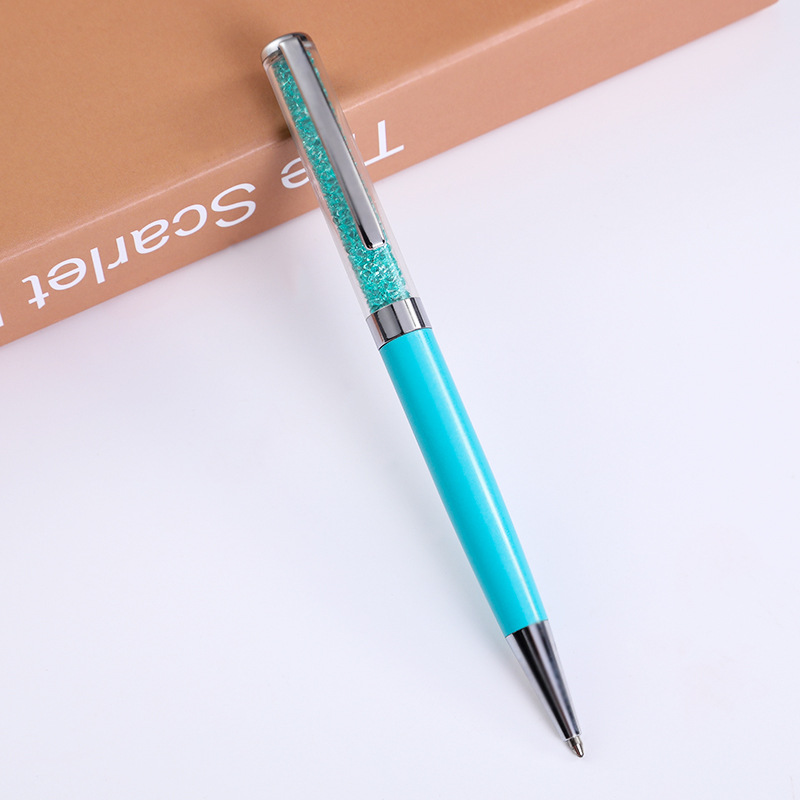 Fuente directa de fábrica bolígrafo de cristal pluma de diamante logotipo personalizado negocio publicidad pluma cristal colgante diamante regalo