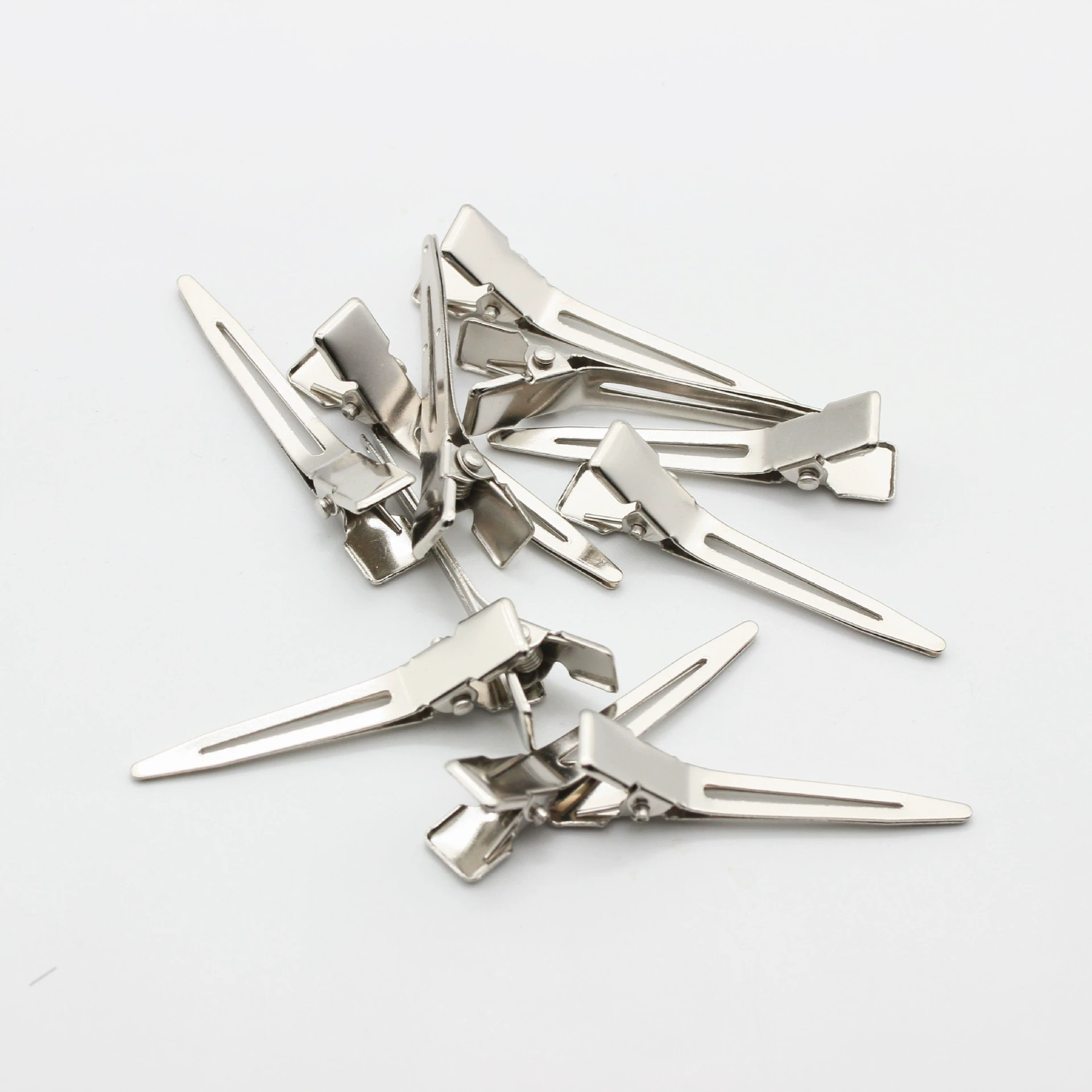 Никелированная 4,5 см Одиночная вилка с острым носом детская заколка для волос DIY челка зажим аксессуары