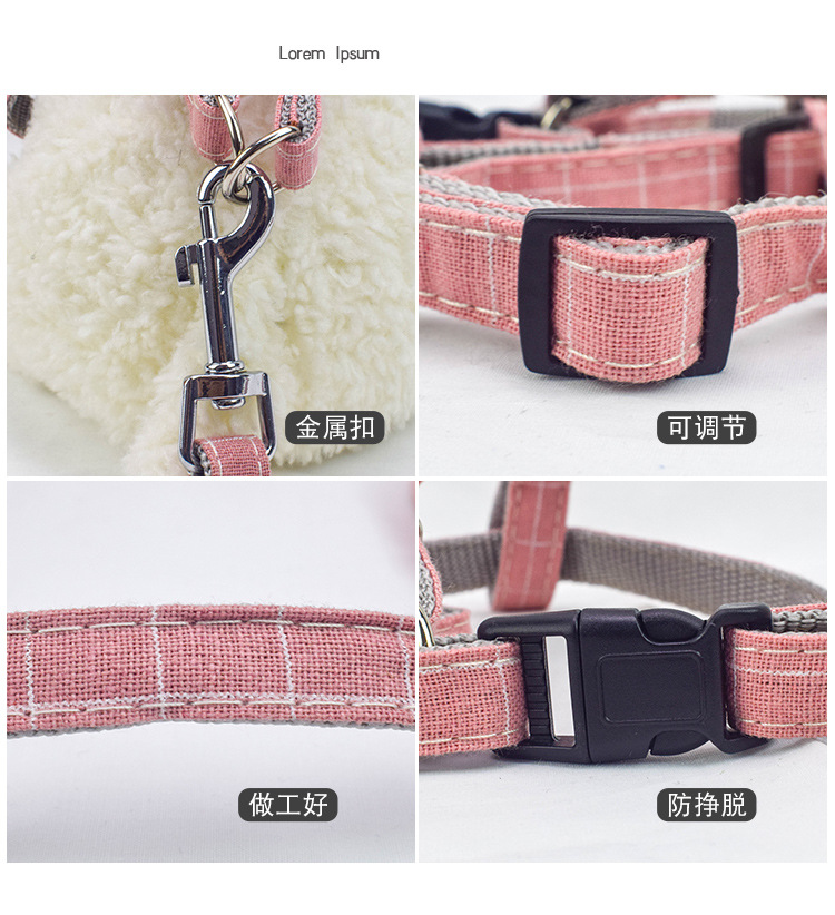 Pet supplies, pet supplies, pet supplies, one-piece consignment, anti-breakaway pet dog leash, patch, adjustable chest and back strap, dog leash detail image 4