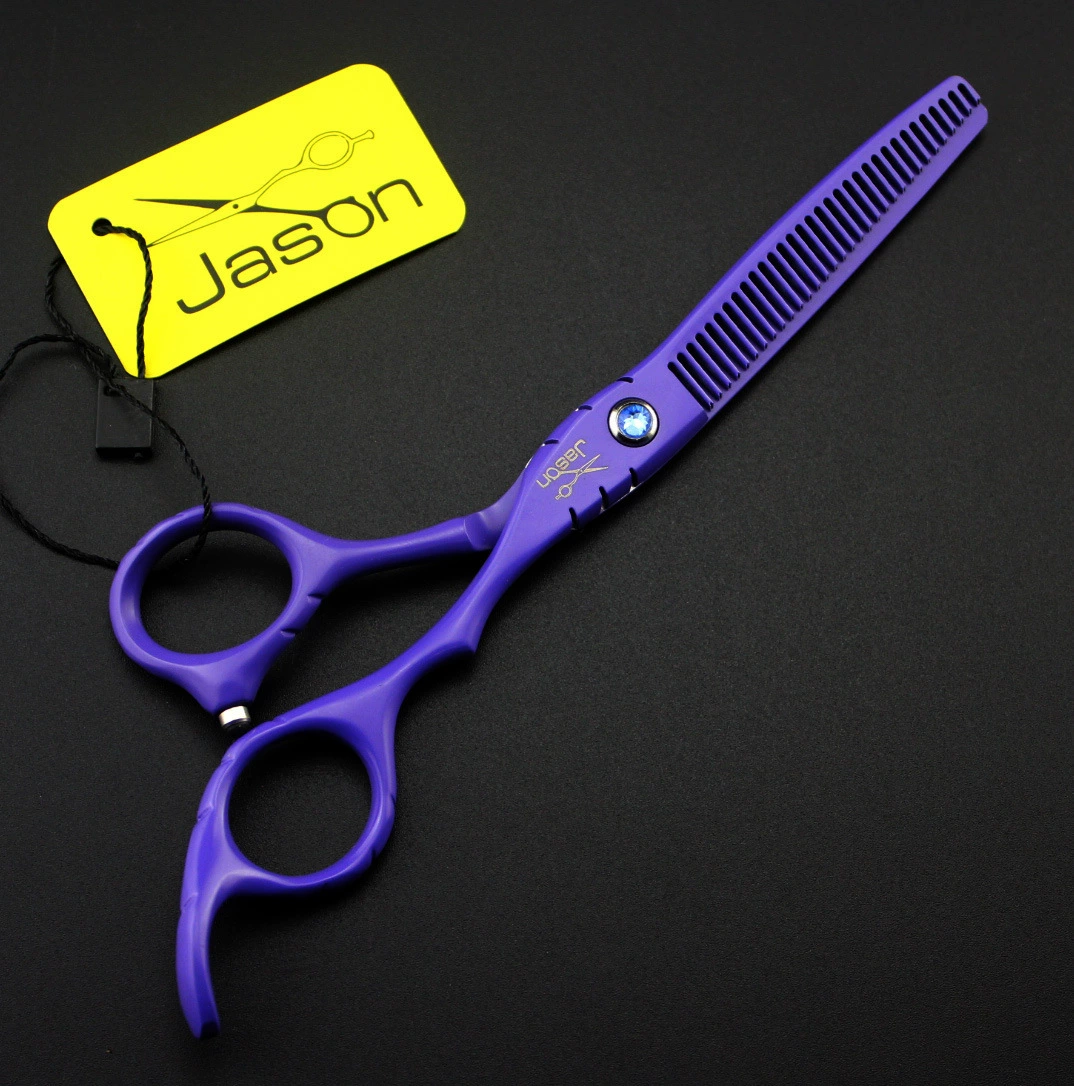 SY2 Jason / JASON Фиолетовые волосы ножницы стрижки плоские зубчики Тонкие ножницы SY2-0402