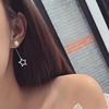 Asymmetrical earrings from pearl, Korean style