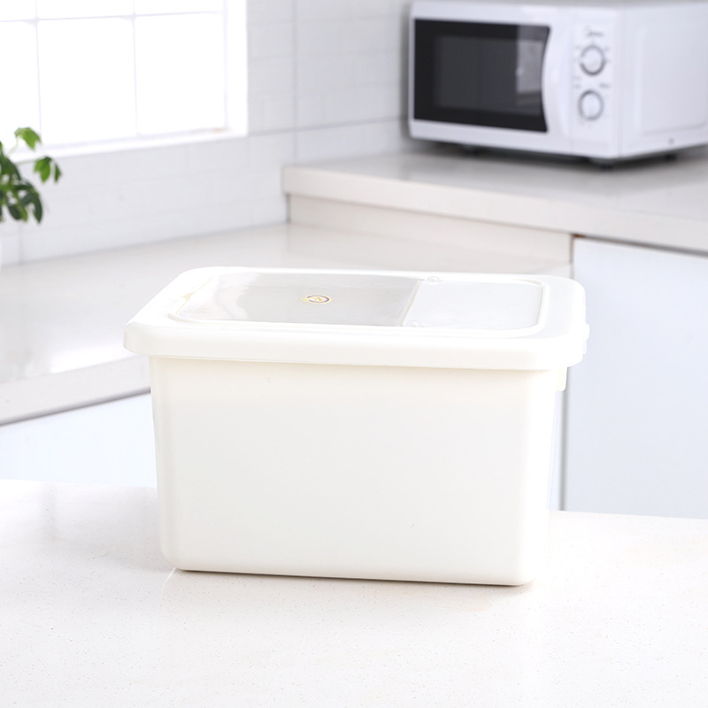 新款塑料创意家居厨房收纳米桶翻盖储米箱防潮大容量多功能米箱