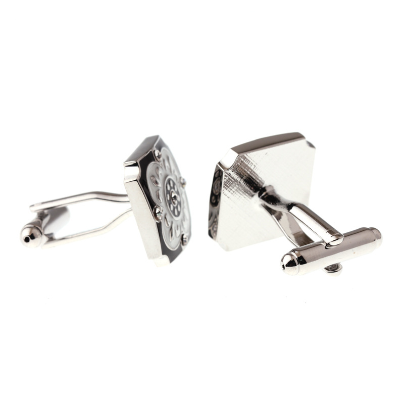 Vintage Square Crystal Cufflinks For Men Elegant Shirt Accessories_voghion.com