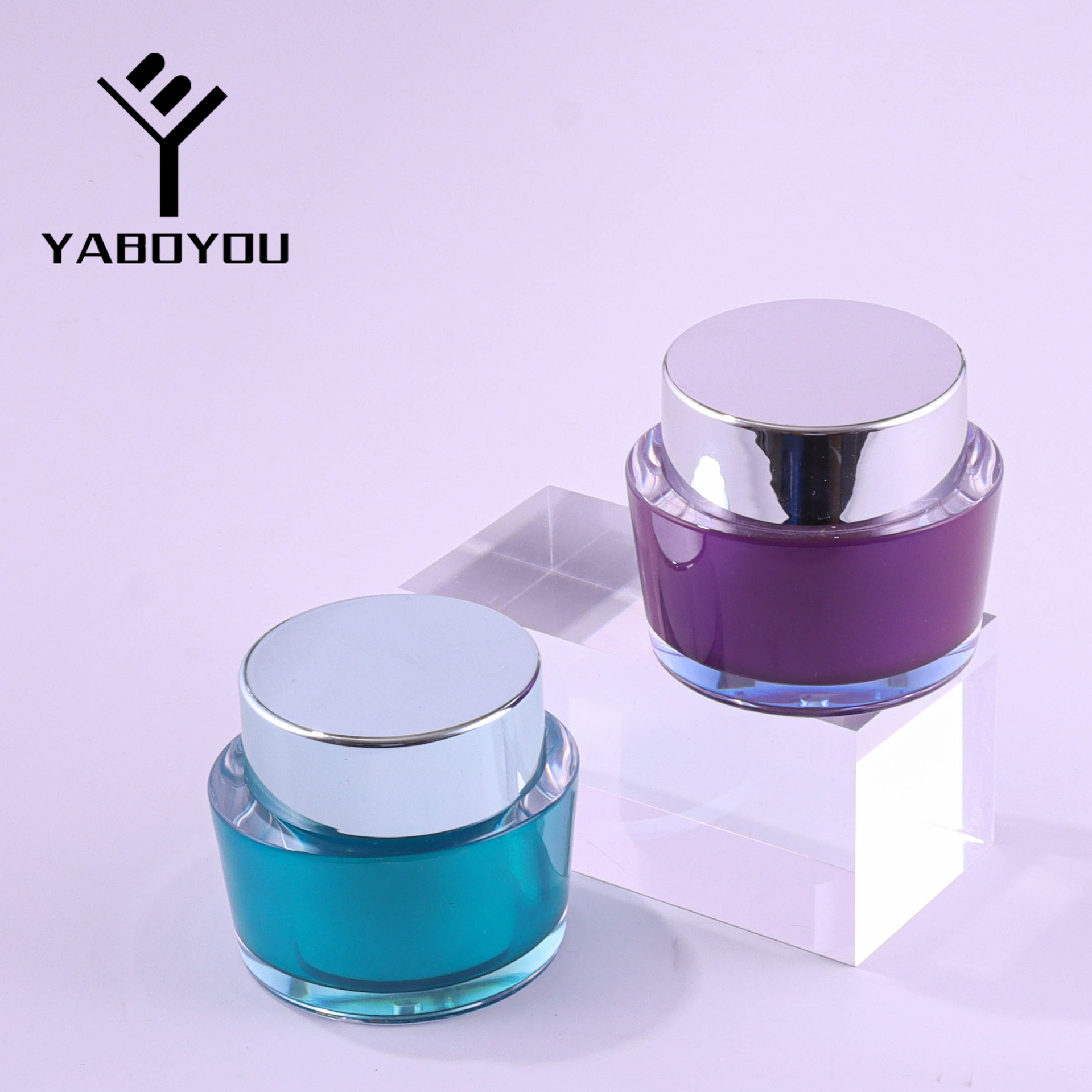 新款 50g椭圆形螺旋瓶盖高档亚克力膏霜瓶面霜瓶 眼霜瓶 厂家直销