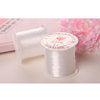 Elastic fishing line, crystal, woven white silk threads handmade, knit yourself