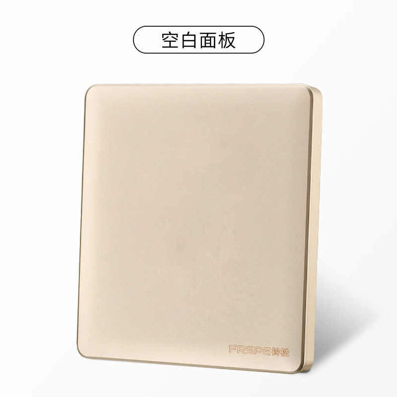 Panel de interruptores Bellson Osaka dorado tipo 86, interruptor de arco, enchufe de cinco orificios, placa de plástico ignífuga, fabricante, venta al por mayor