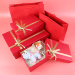 Прямоугольная красная подарочная коробка, шарф, подарок на день рождения, оптовые продажи