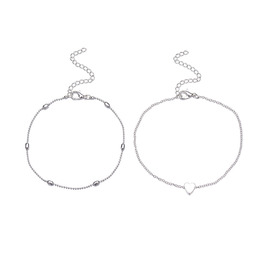 Vacation Beach Fashion Double Love Anklet