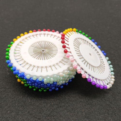 Colorful large-headed pins, pearl pins, fixing pins, cross-stitch pins, clothing positioning pins, disc pins, iridescent pins, 40-piece set