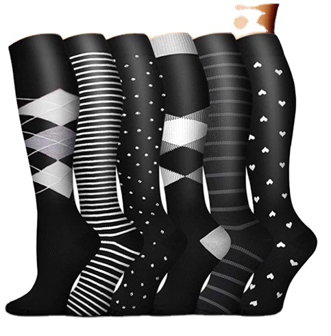 亚马逊直供现货压力长筒袜男女运动健身袜子 168花纹组合自由搭配