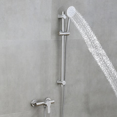 Manufacturer wholesale 304 stainless steel shower faucet Mingzhu mixing valve simple lift boost shower head set