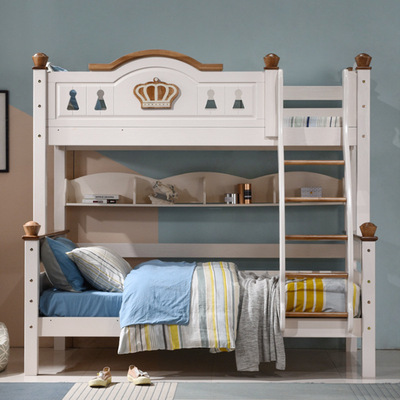 上下床双层床儿童床母子高低床实木子母床现代简约两层上下铺木床