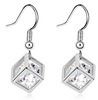 Fashionable sophisticated zirconium, earrings, Rubik's cube, South Korea, Korean style