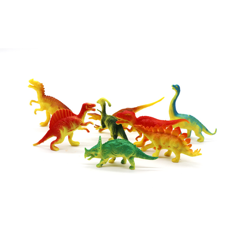 恐龙玩具套装 仿真恐龙模型8只装 恐龙世界霸王龙套装 塑胶恐龙
