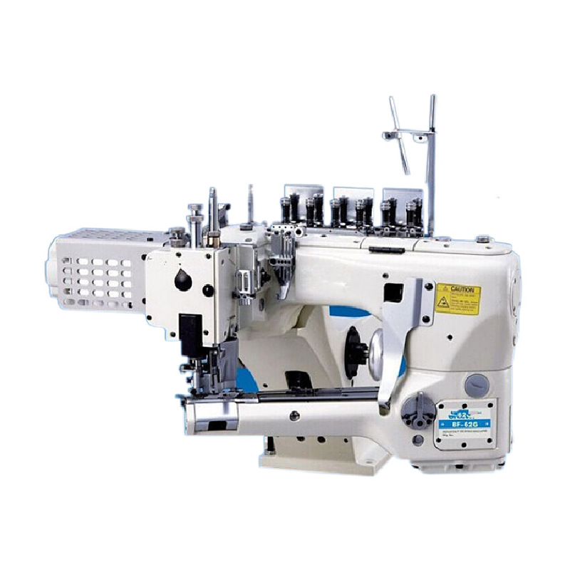 Máquina de coser de accionamiento directo de cuatro agujas de seis hilos máquina de coser de brazo curvado máquina de coser automática de corte de hilo