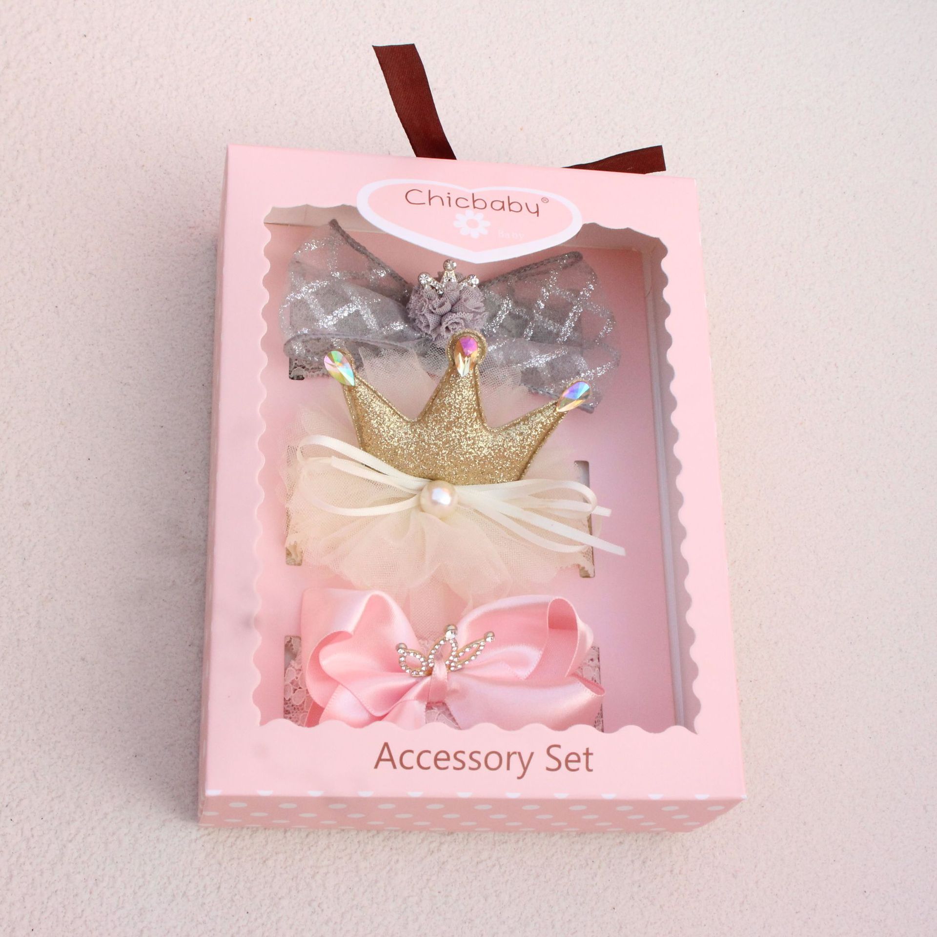 金色大皇冠双面发带