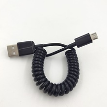 厂家供应安卓PU弹弓线 USB2.0 对Micro 5P手机蓝牙数据充电线1米