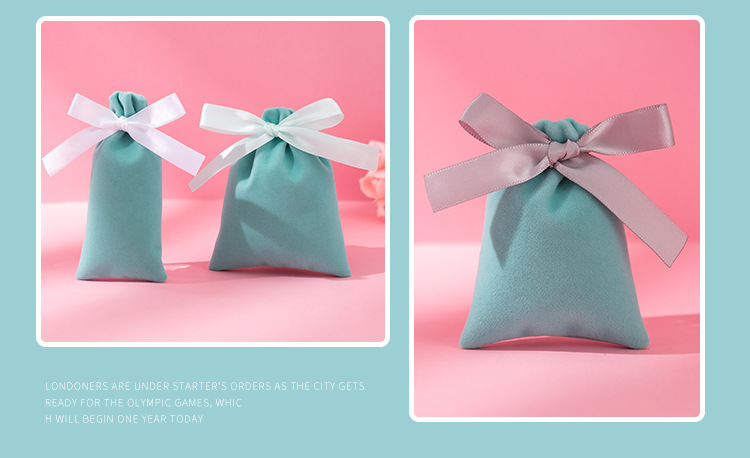 1 Piece Quantity Daily Occasion 1 Piece Fashion Solid Color Cloth Drawstring Jewelry Packaging Bags